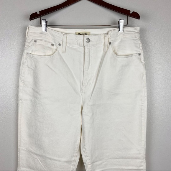 Madewell Perfect Vintage High Rise Straight Leg Jeans White Plus Size 32 NWT - Picture 5 of 11